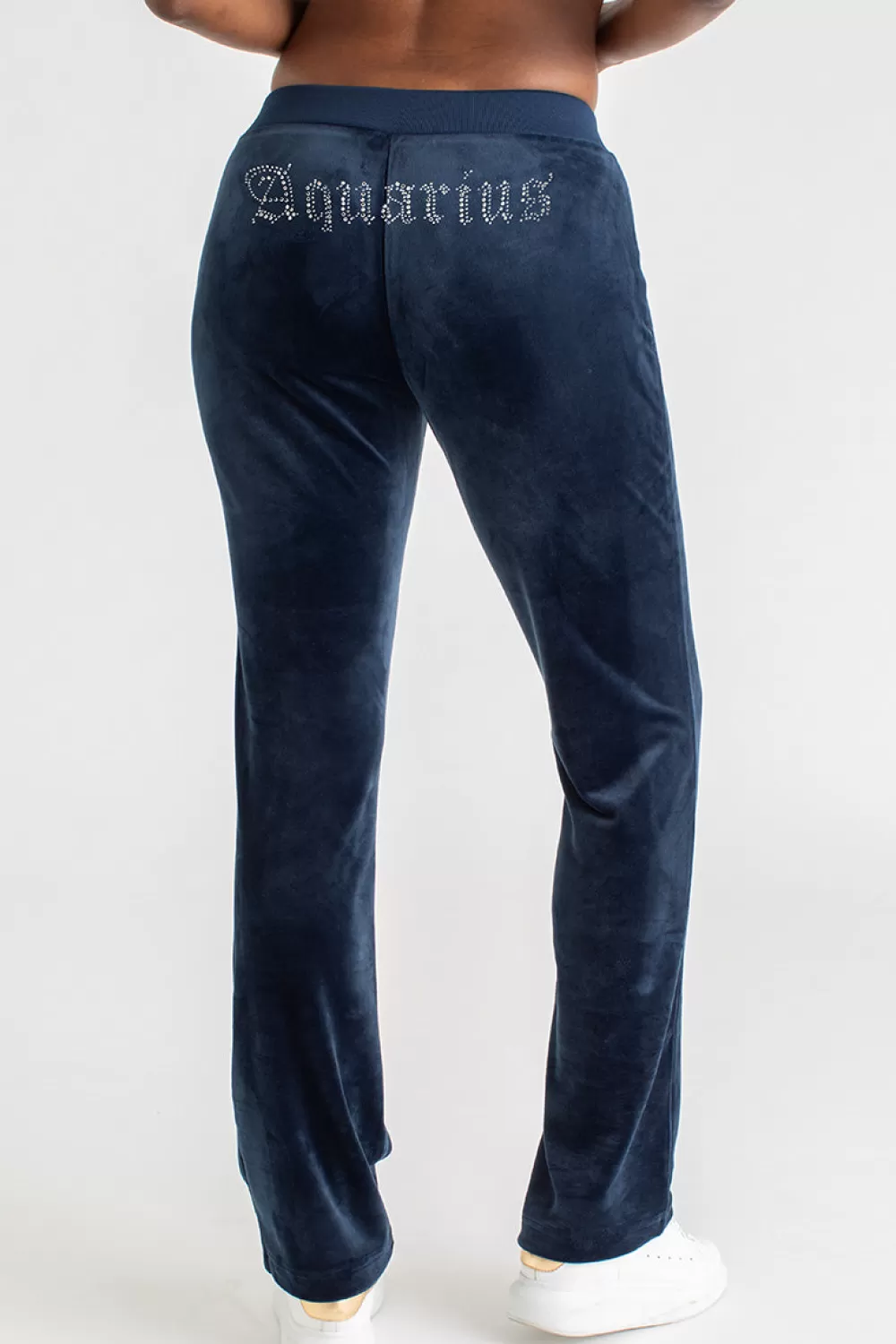 Juicy Couture Track Pants | Bling Sets^Aquarius Big Bling Velour Track Pants Regal Blue