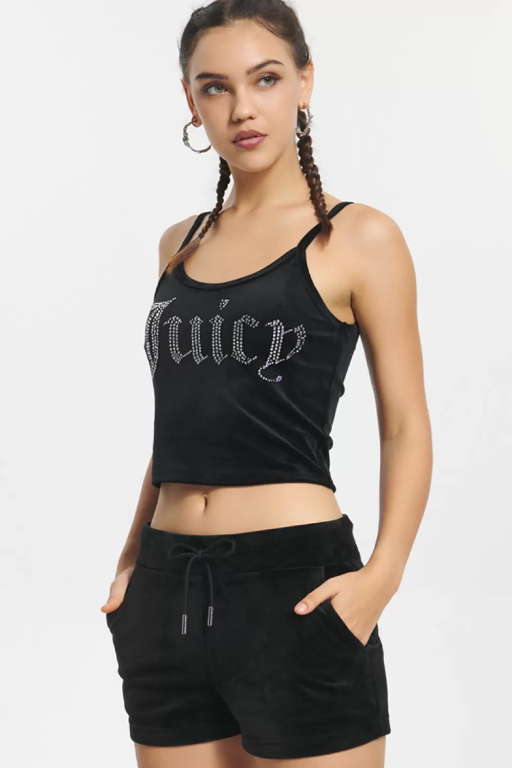 Juicy Couture Tees & Tops | Bling Sets^Big Bling Velour Tank Top Liquorice