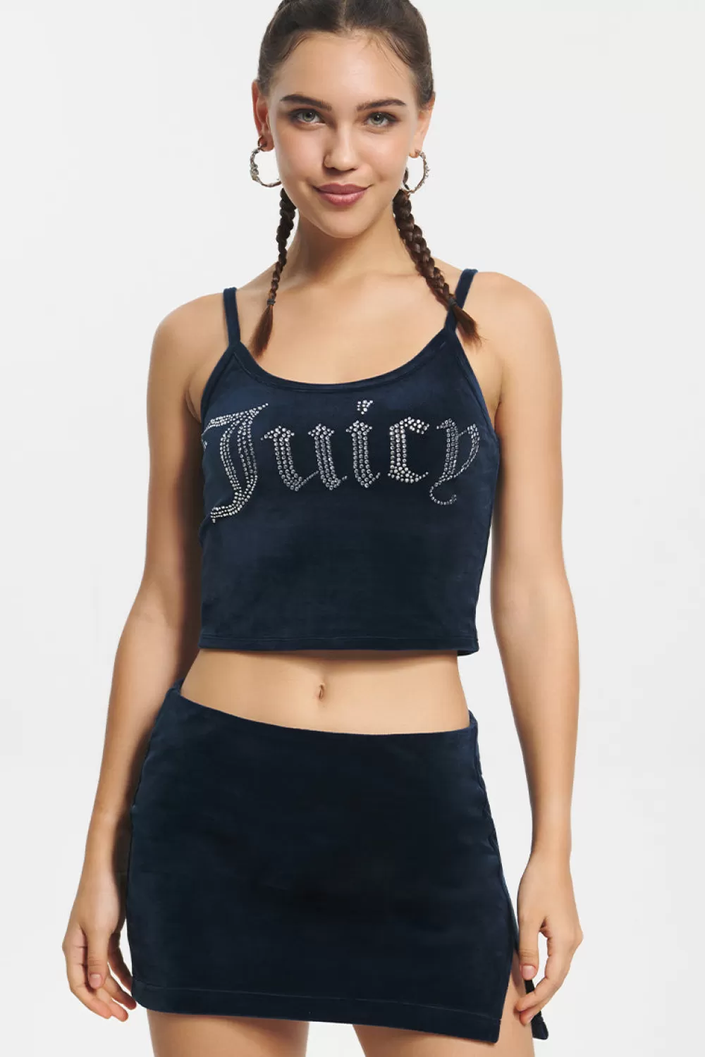 Juicy Couture Tees & Tops | Bling Sets^Big Bling Velour Tank Top Regal Blue