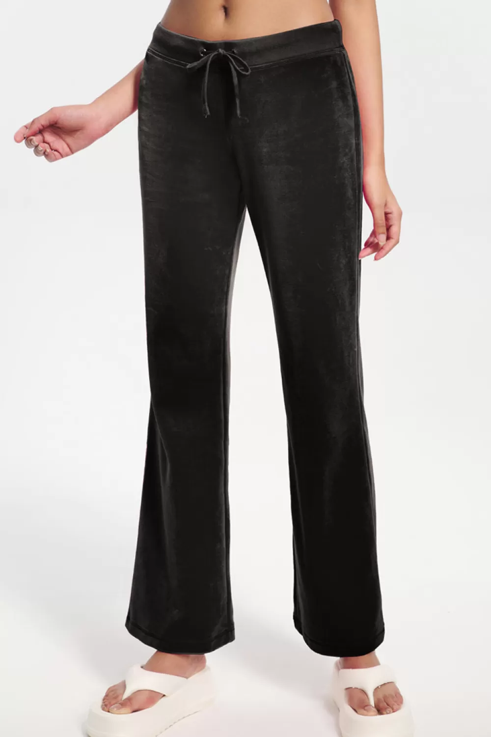 Juicy Couture Track Pants | Track Bottoms^Classic Cotton Velour Track Pants Liquorice