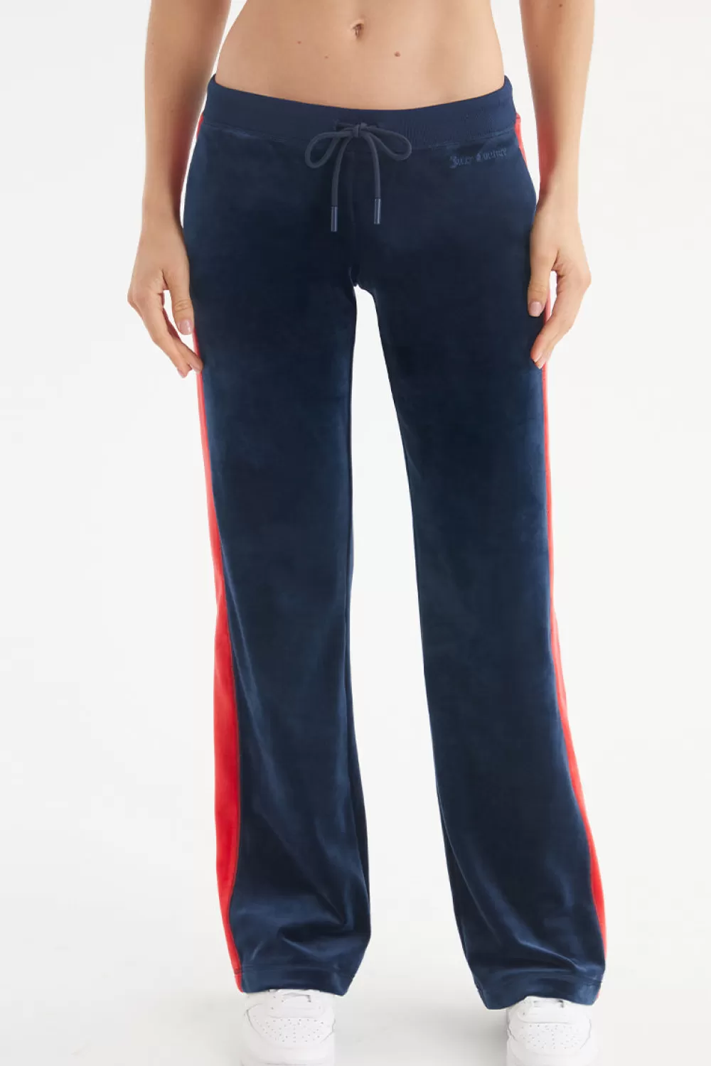 Juicy Couture Track Pants | Track Bottoms^Colorblock Velour Track Pants Regal Blue