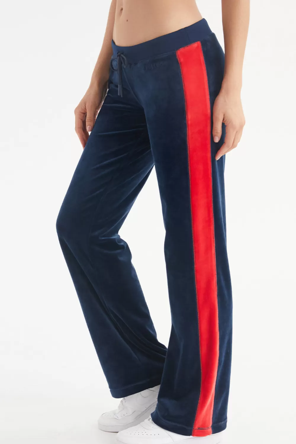 Juicy Couture Track Pants | Track Bottoms^Colorblock Velour Track Pants Regal Blue