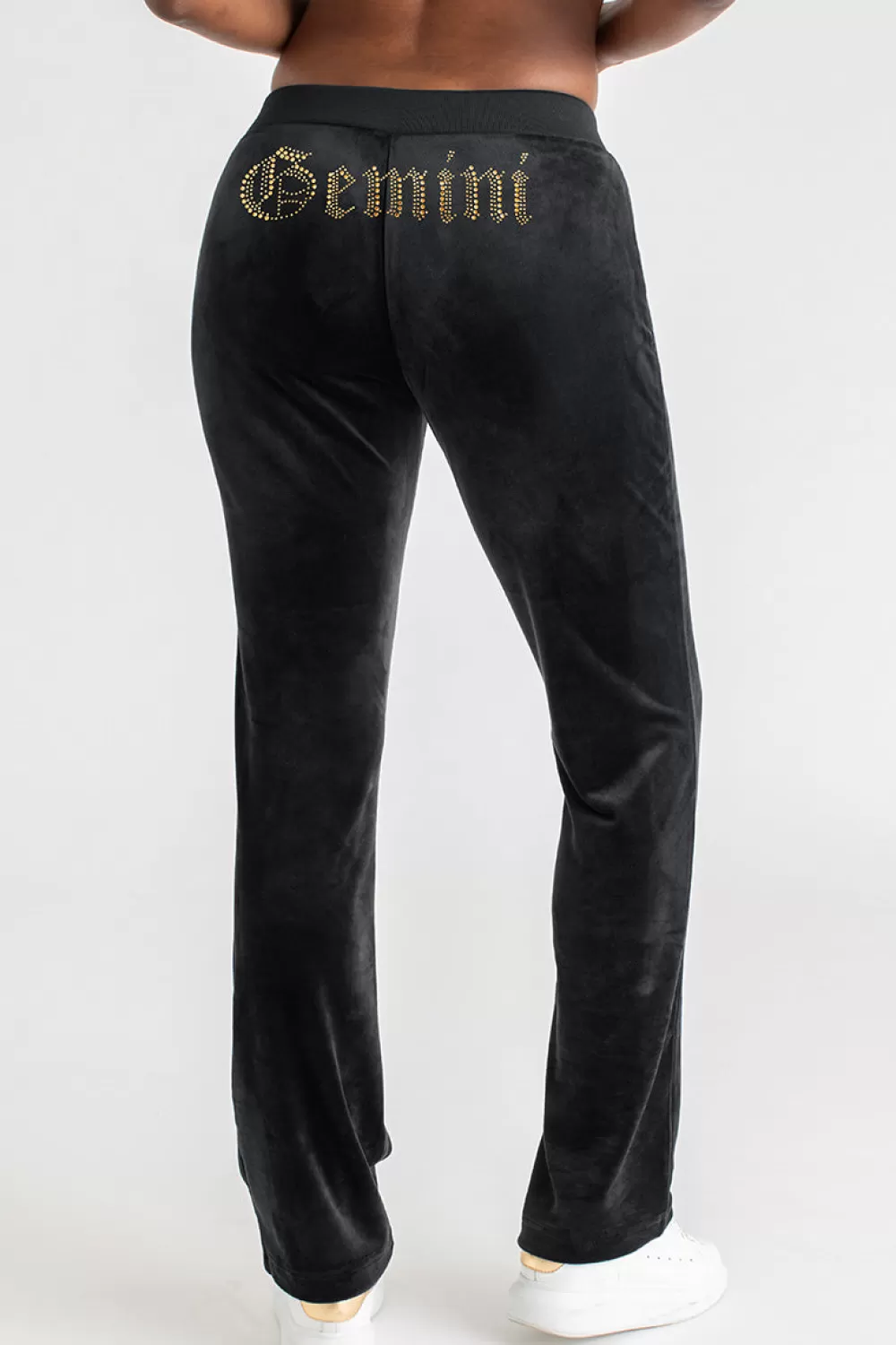 Juicy Couture Gemini^Gemini Big Bling Velour Track Pants Liquorice