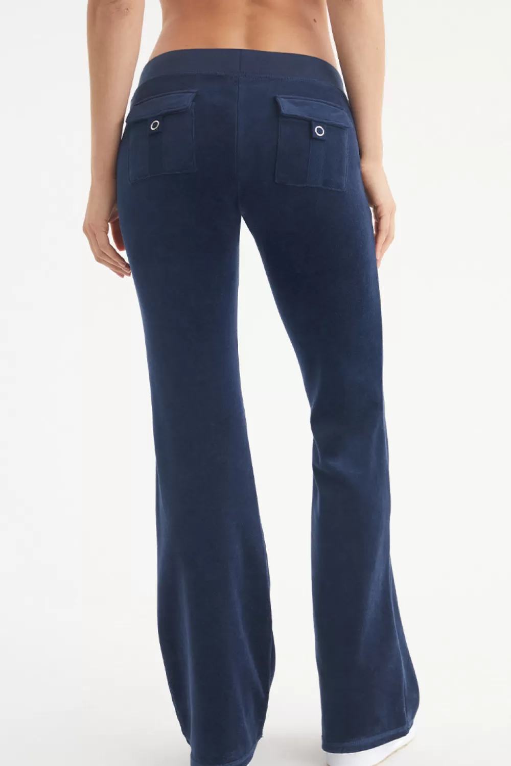 Juicy Couture Track Pants | Track Bottoms^Hollywood Scottie Snap Pocket Cotton Velour Track Pants Regal Blue