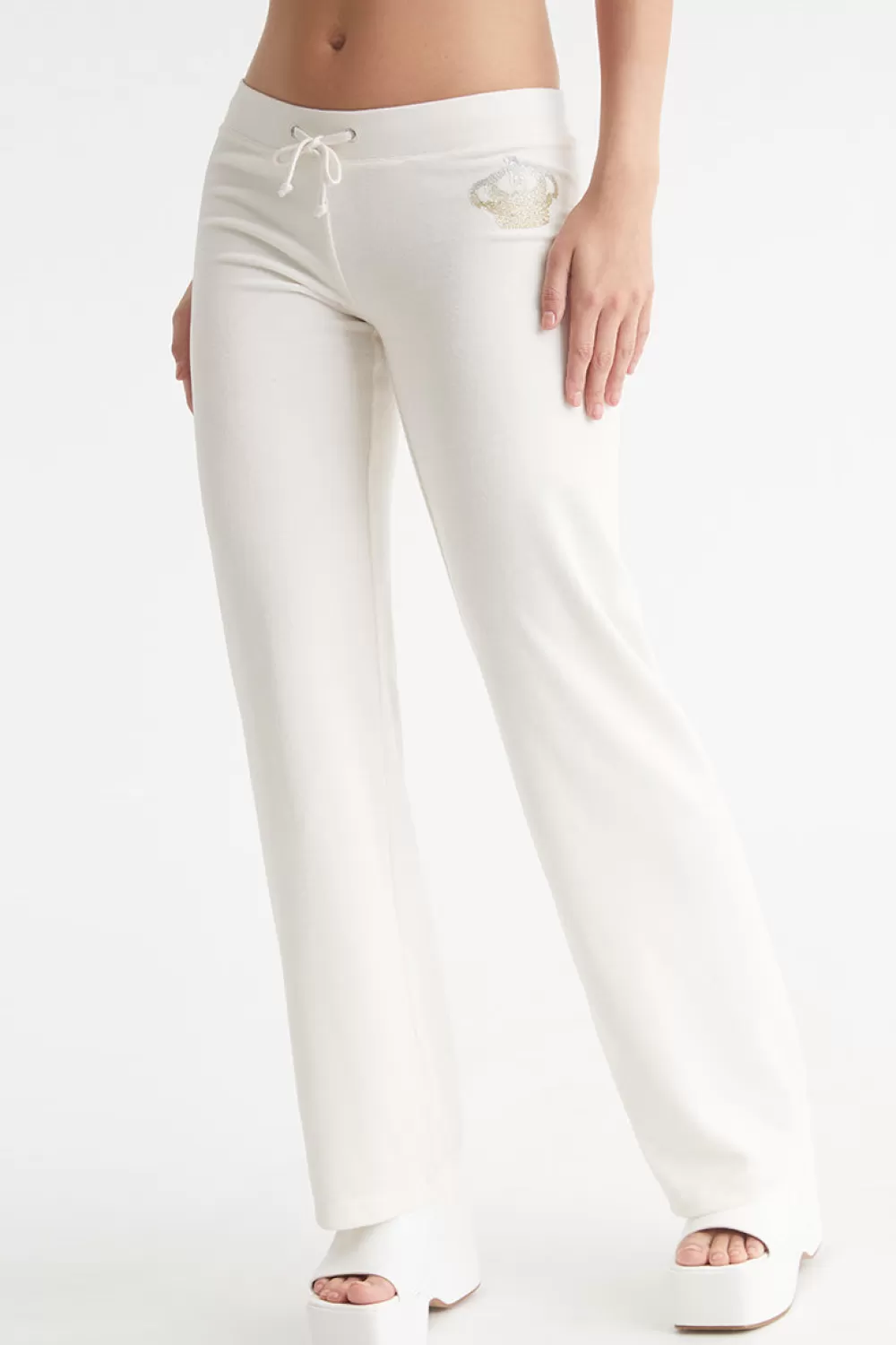 Juicy Couture Track Pants | Track Bottoms^Malibu Crown Logo Cotton Velour Track Pants Angel