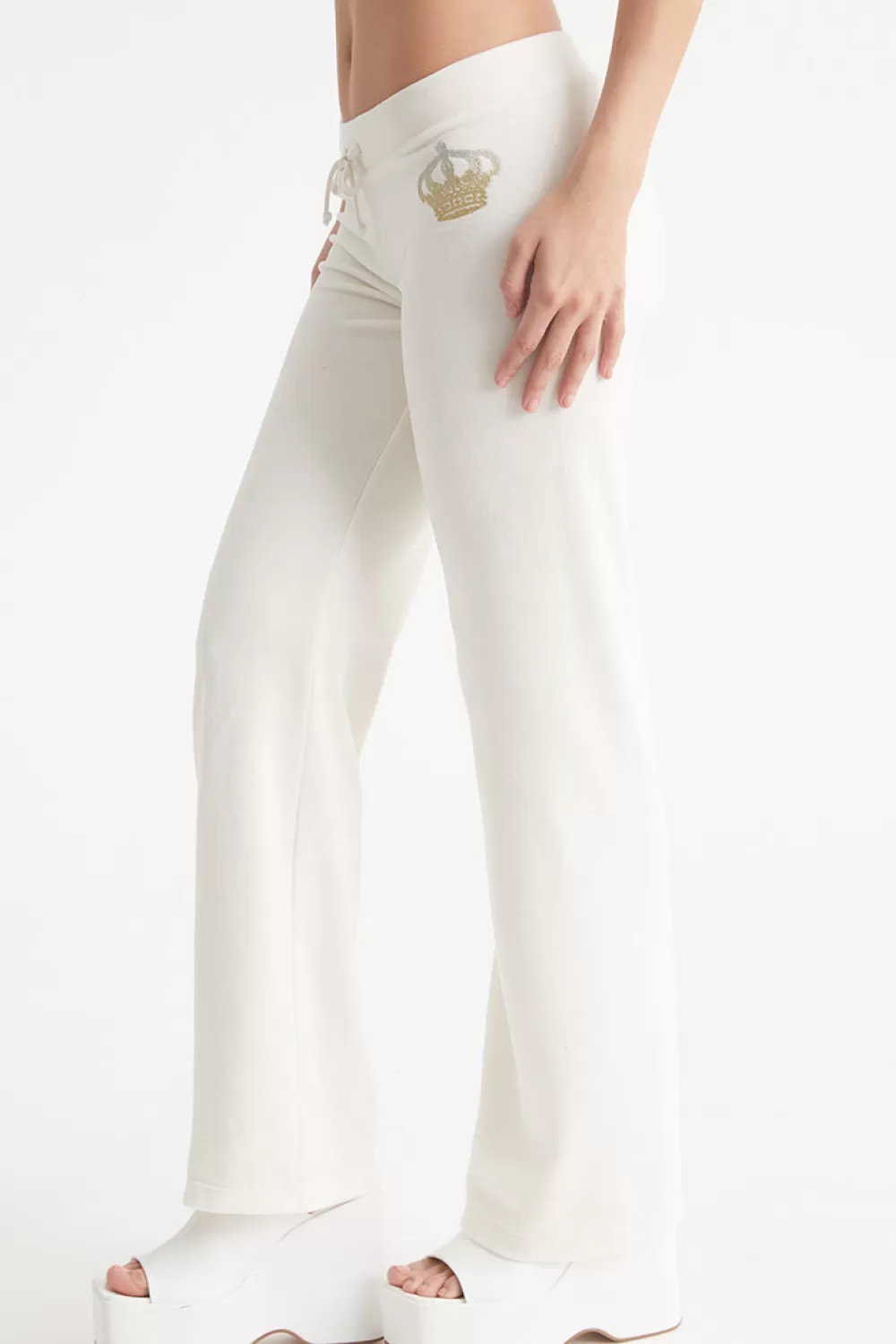 Juicy Couture Track Pants | Track Bottoms^Malibu Crown Logo Cotton Velour Track Pants Angel