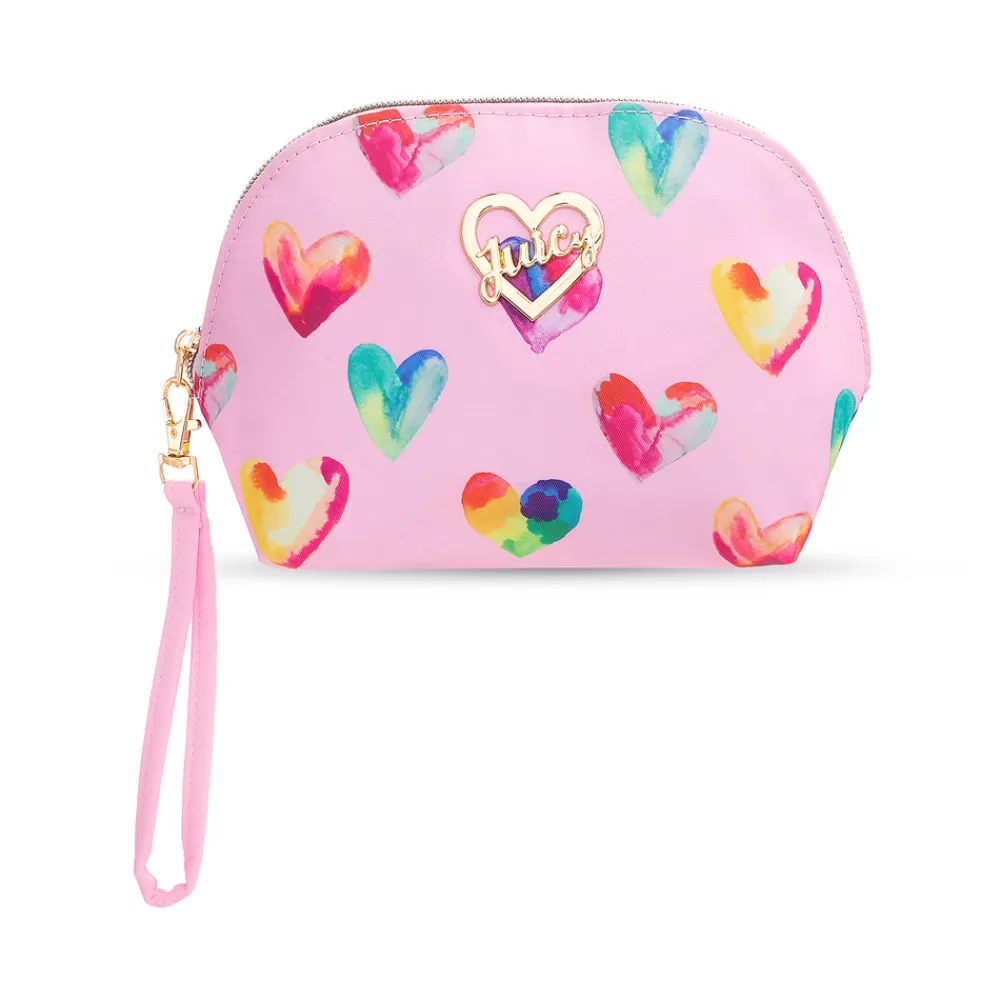 Juicy Couture Makeup Bags^Petite Makeup Wristlet Rainbow Hearts