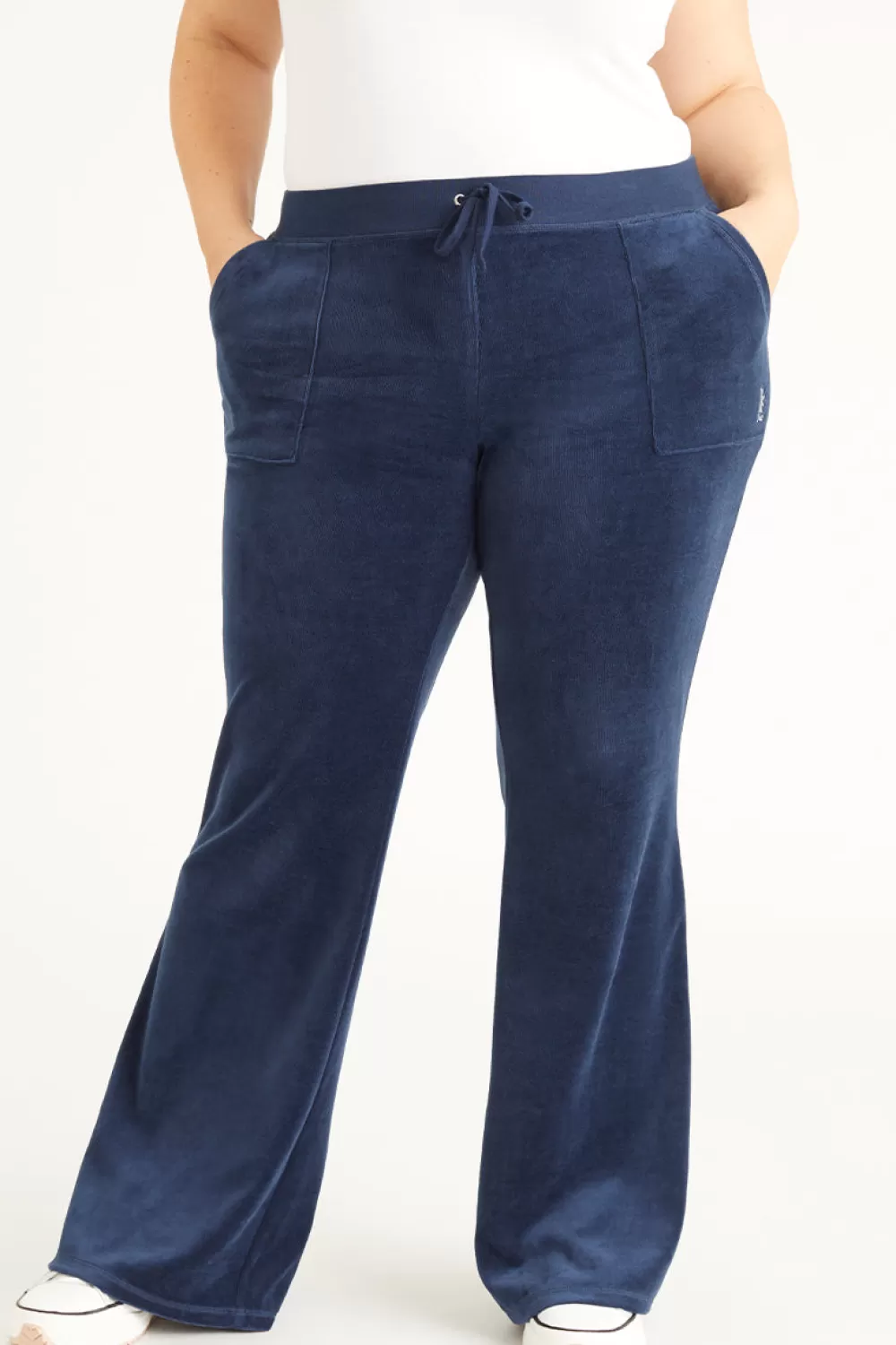 Juicy Couture Plus-Size | Track Pants^Plus-Size Hollywood Scottie Snap Pocket Cotton Velour Track Pants Regal Blue