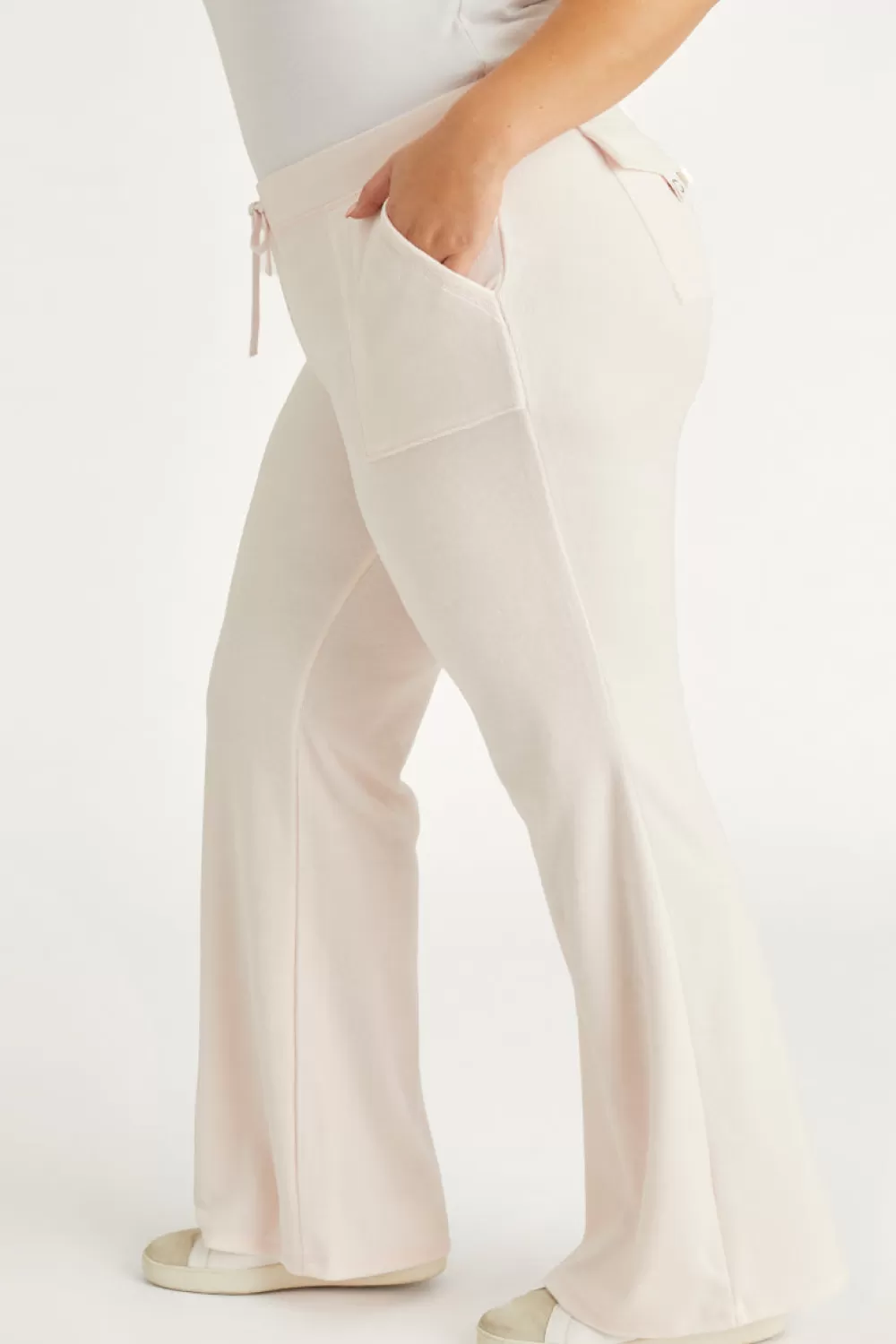 Juicy Couture Plus-Size | Track Pants^Plus-Size Hollywood Snap Pocket Cotton Velour Track Pants Soft Glow