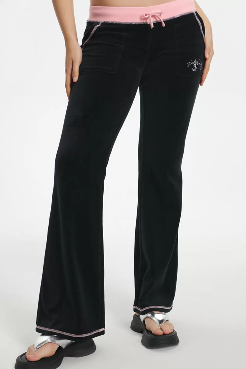 Juicy Couture Track Pants | Track Bottoms^Sweetheart Cotton Velour Track Pants Liquorice