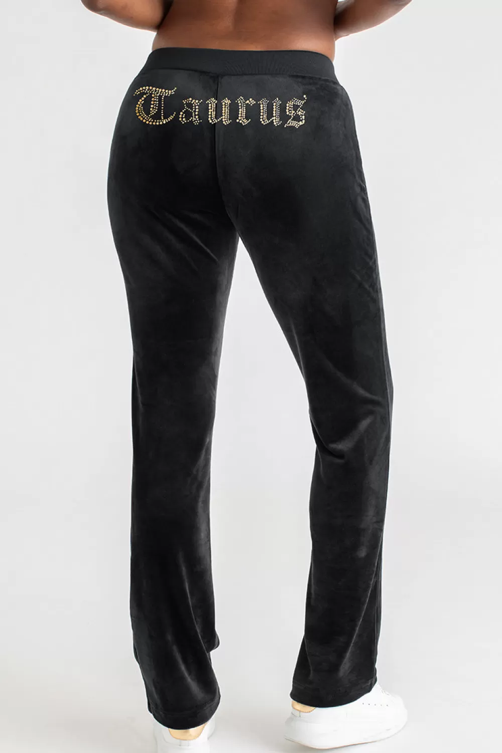 Juicy Couture Taurus^Taurus Big Bling Velour Track Pants Liquorice