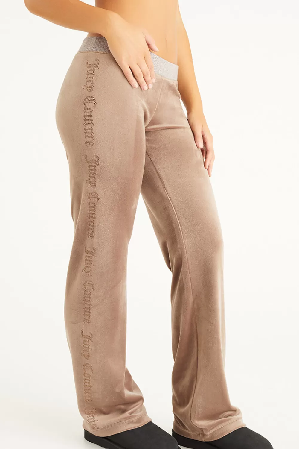 Juicy Couture Track Pants | Track Bottoms^Wide Leg Pants with Side Bling Pewter