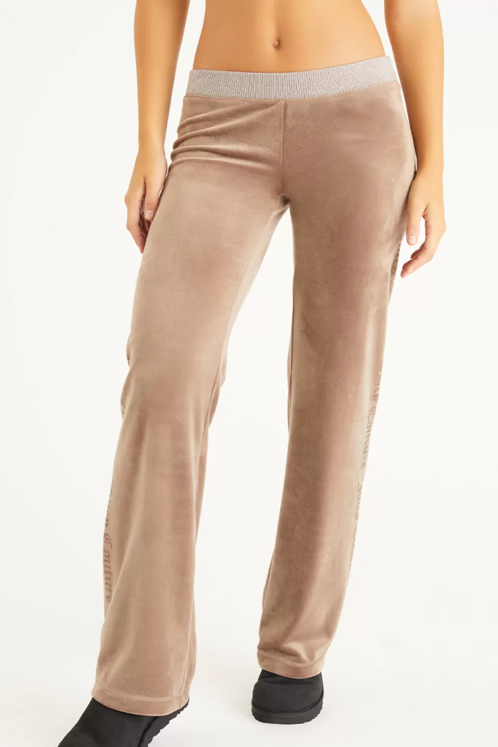 Juicy Couture Track Pants | Track Bottoms^Wide Leg Pants with Side Bling Pewter